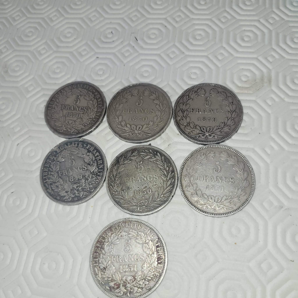 Lot de monnaies en argent