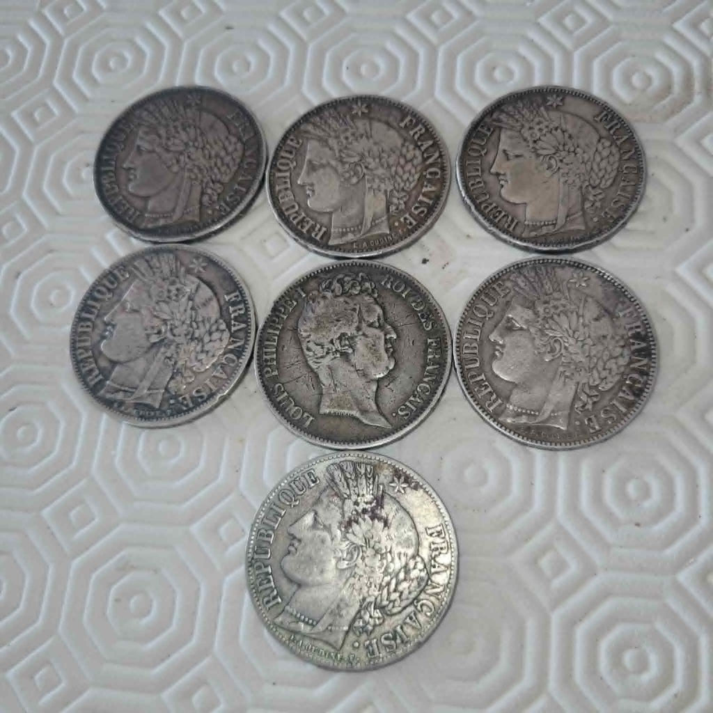 Lot de monnaies en argent