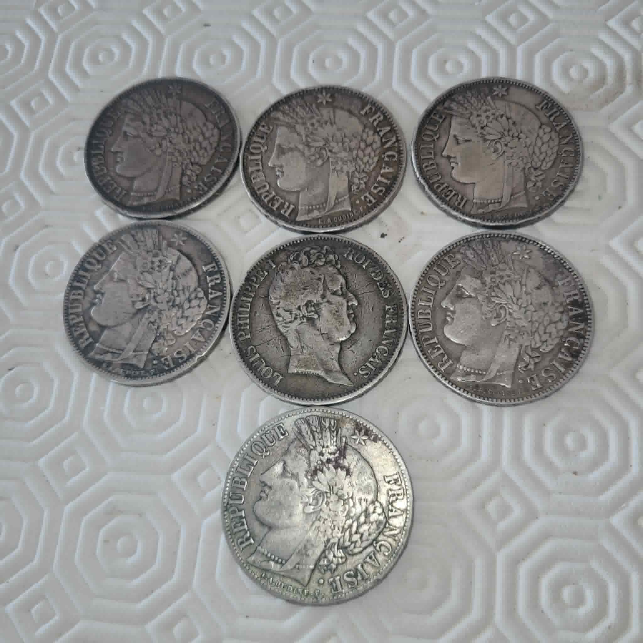 Lot de monnaies en argent