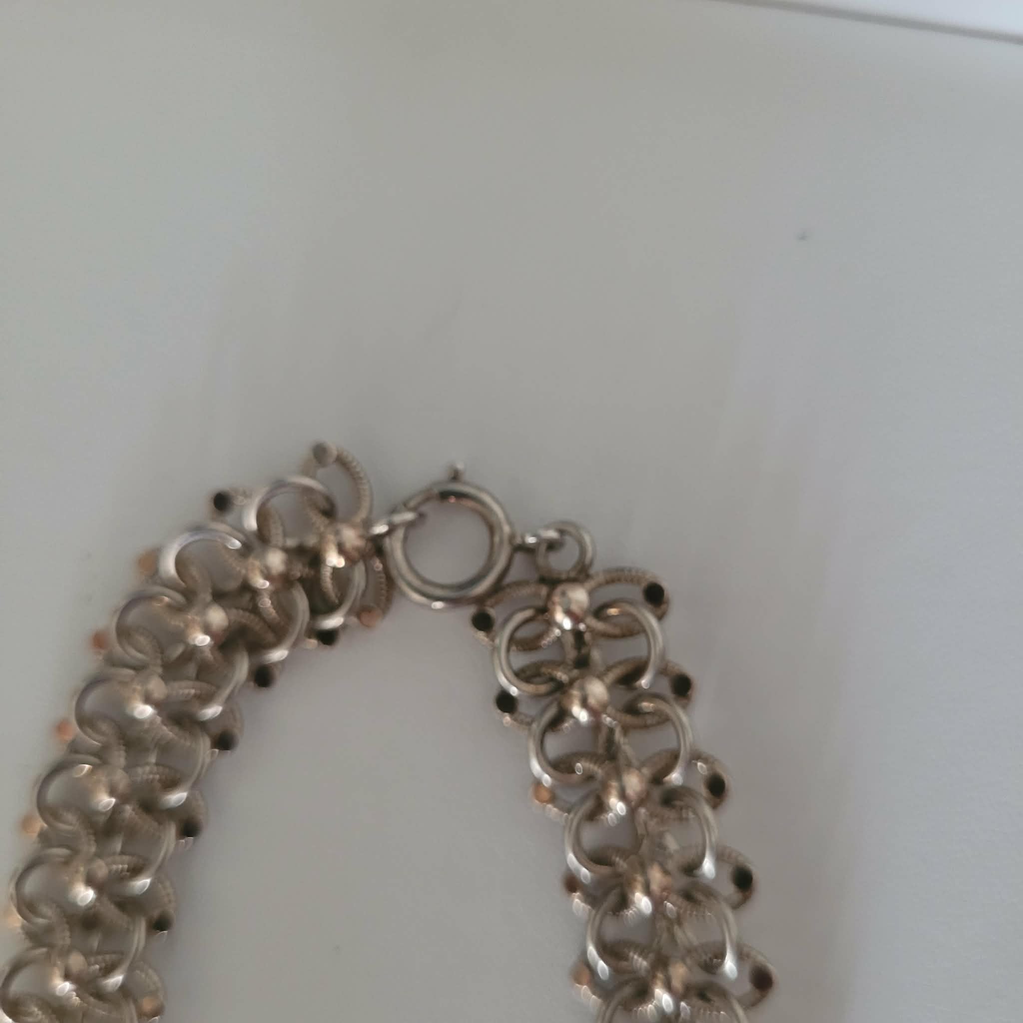 COLLIER EN ARGENT ET OR ROSE 9K