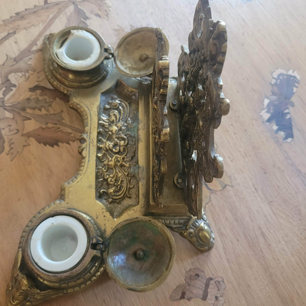 ENCRIER EN BRONZE DORé