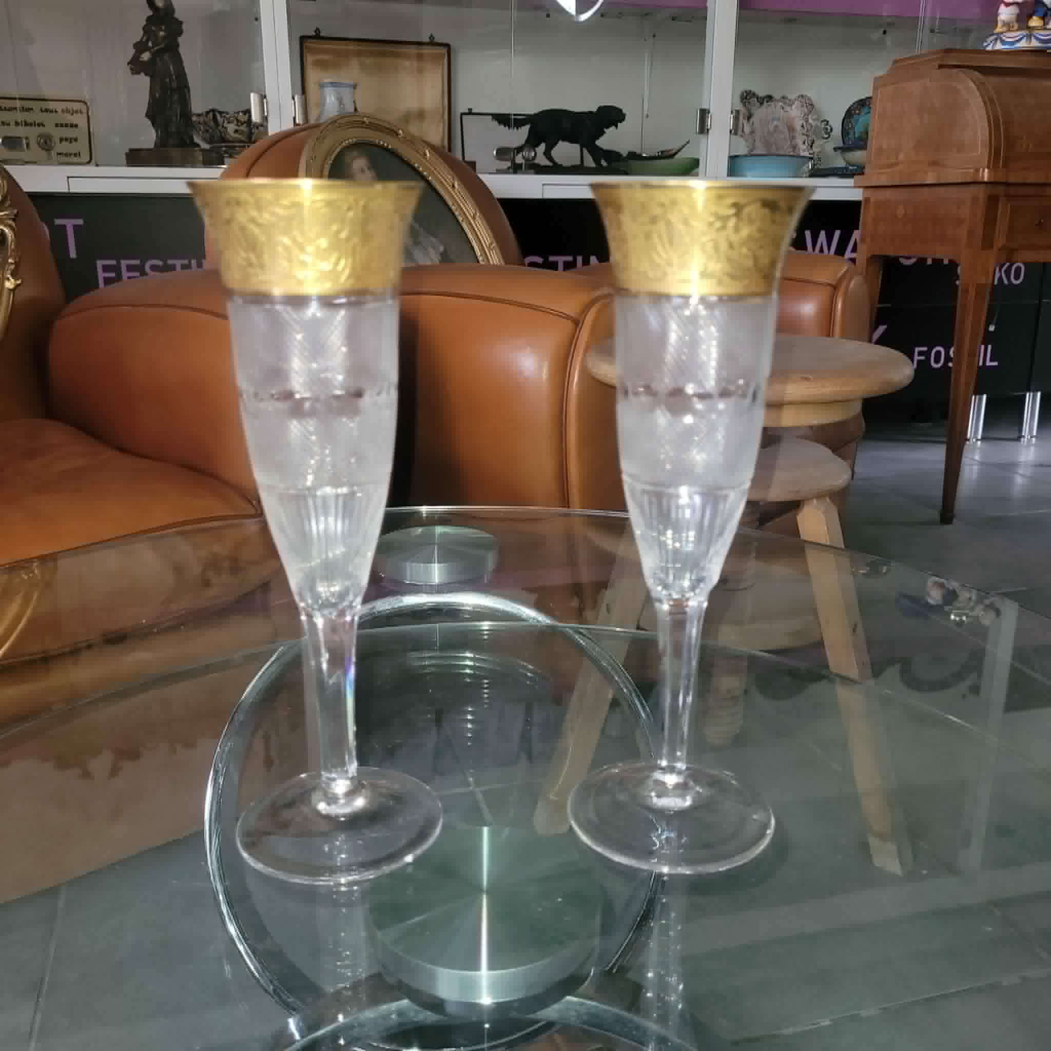 VERRES COUPES A CHAMPAGNE MOSER