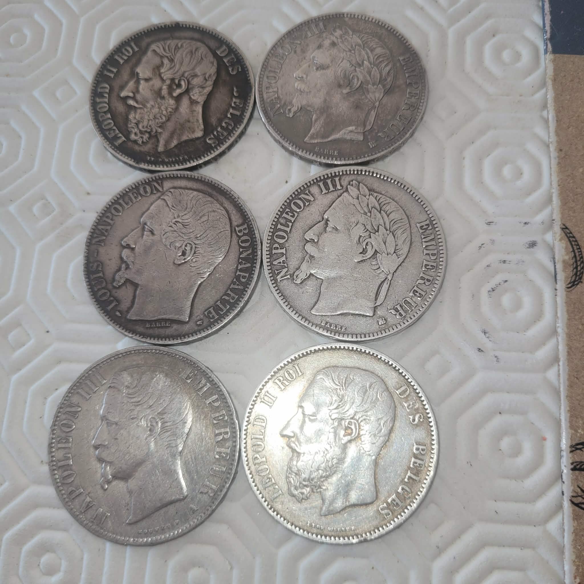 Lot de monnaies en argent
