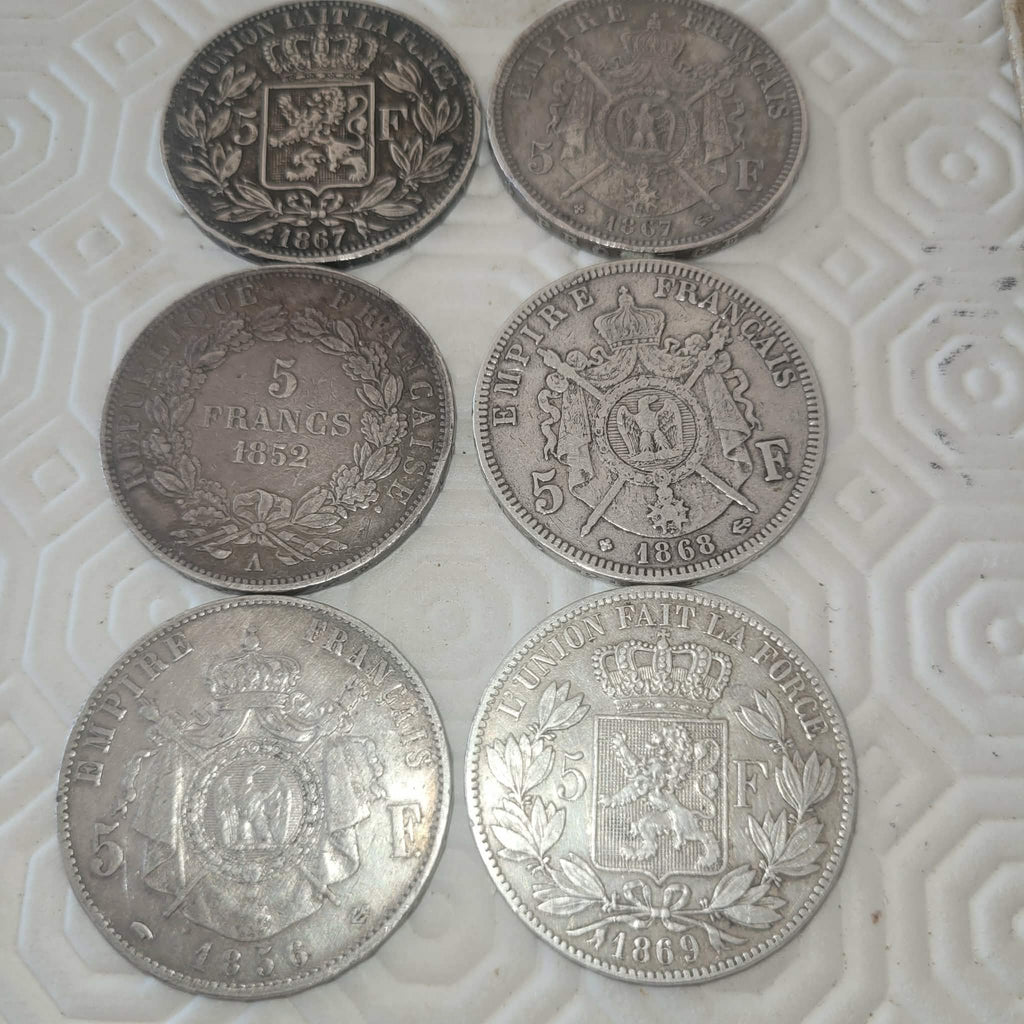 Lot de monnaies en argent