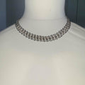 COLLIER EN ARGENT ET OR ROSE 9K