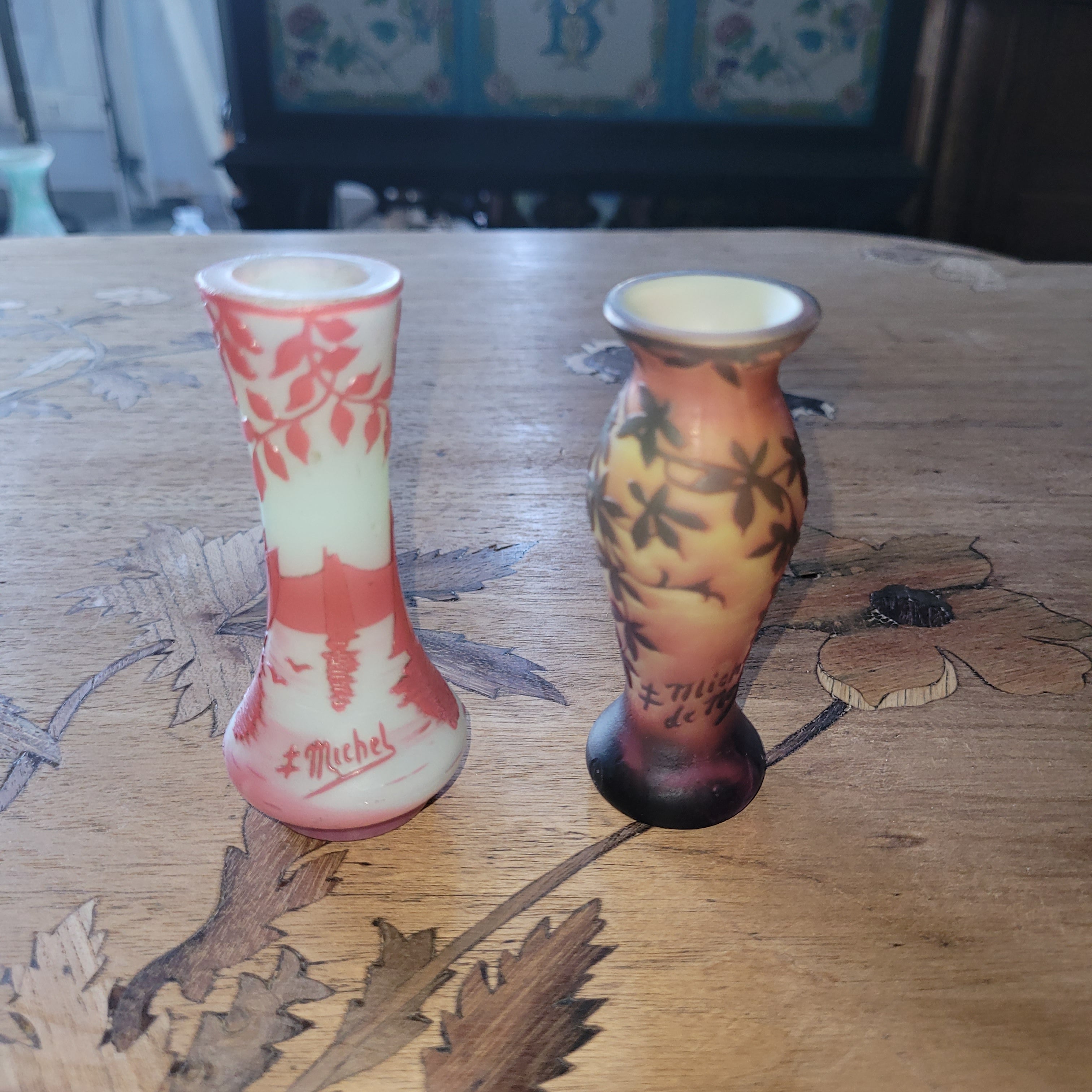PAIRE DE VASES SIGNéS MICHEL